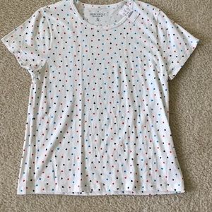 J. Crew Tops - J.Crew Allover Hearts Tee NWT J. Crew Tops - J.Crew Allover Hearts Tee NWT